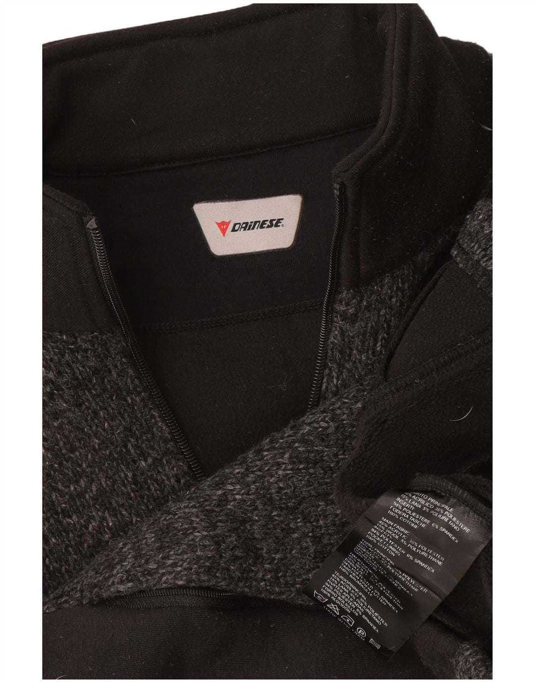 Dainese Womens Cardigan Sweater UK 10 Small Grey Colourblock Acrylic