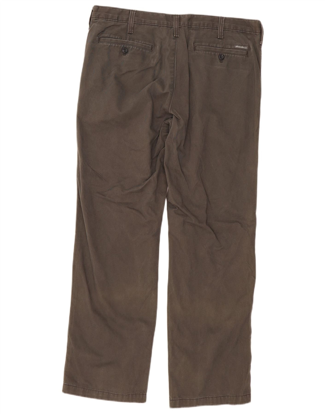 Eddie Bauer Mens Legend Straight Chino Trousers W36 L32 Grey