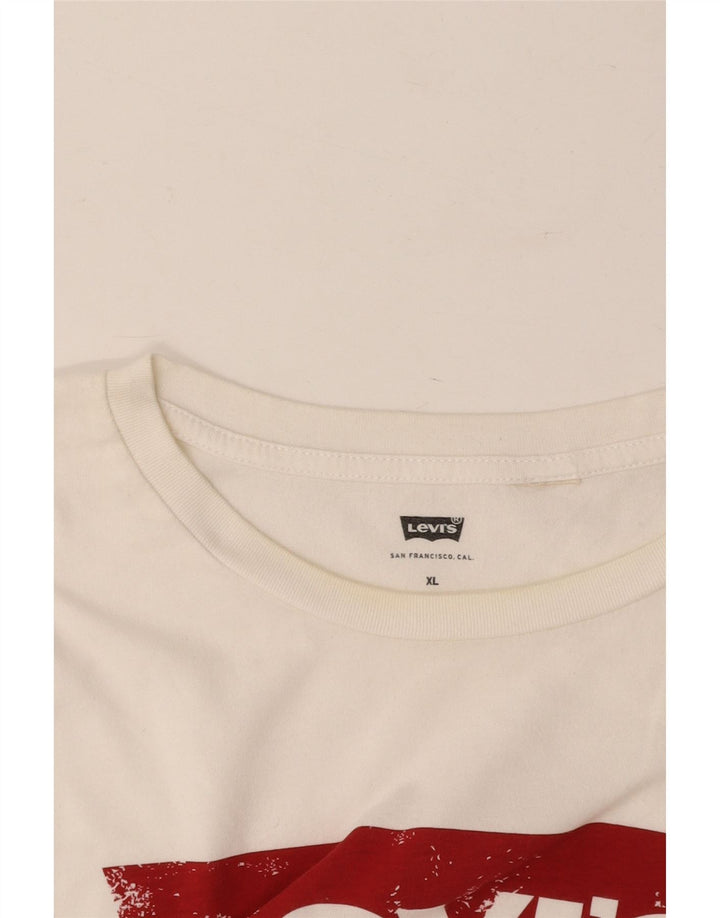 LEVI'S Mens Graphic T-Shirt Top XL White