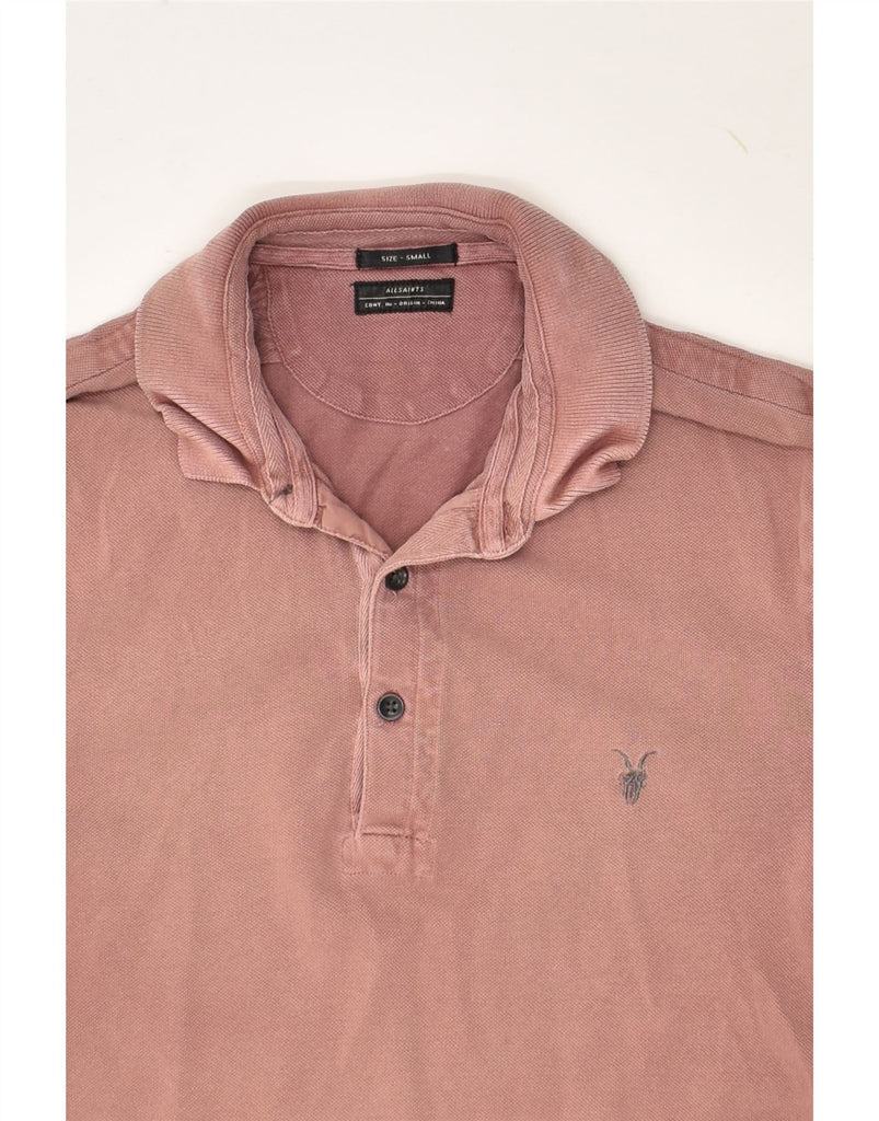 ALL SAINTS Mens Polo Shirt Small Brown Cotton | Vintage All Saints | Thrift | Second-Hand All Saints | Used Clothing | Messina Hembry 