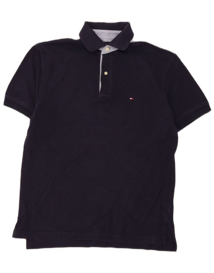 Tommy Hilfiger Mens Polo Shirt Small Navy Blue Cotton
