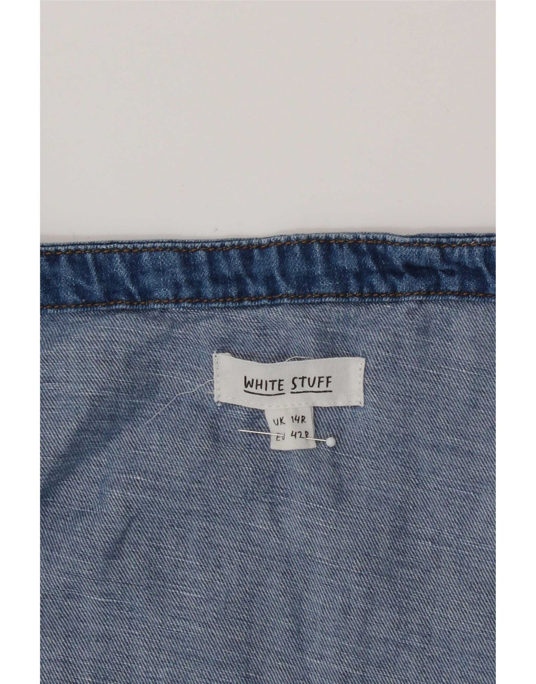 White Stuff Womens Denim Jumpsuit UK 14 Large W36 L26 Blue Cotton