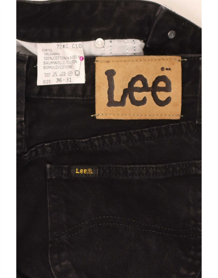 Lee Mens Oklahoma Tapered Jeans W36 L31 Black Cotton