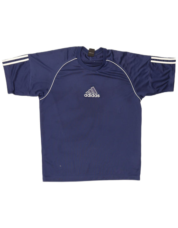 Adidas Mens T-Shirt Top Medium Navy Blue Sports