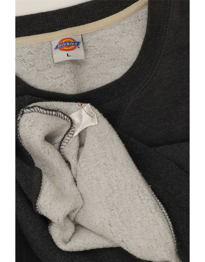Dickies Mens Graphic Sweatshirt Jumper Large Grey Cotton