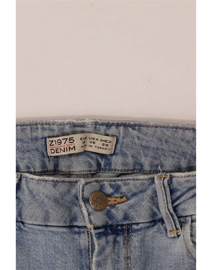 Zara Womens Distressed Slim Jeans EU 38 Small W28 L28 Blue