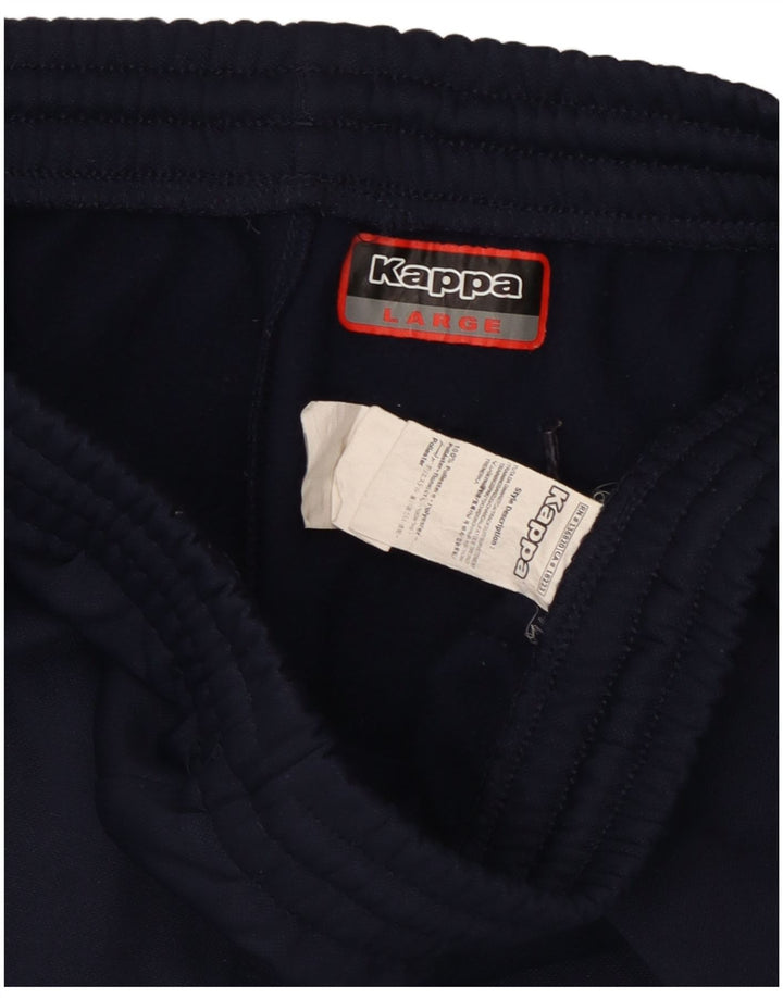 Kappa Mens Bermuda Sport Shorts Large Navy Blue Polyester Sports
