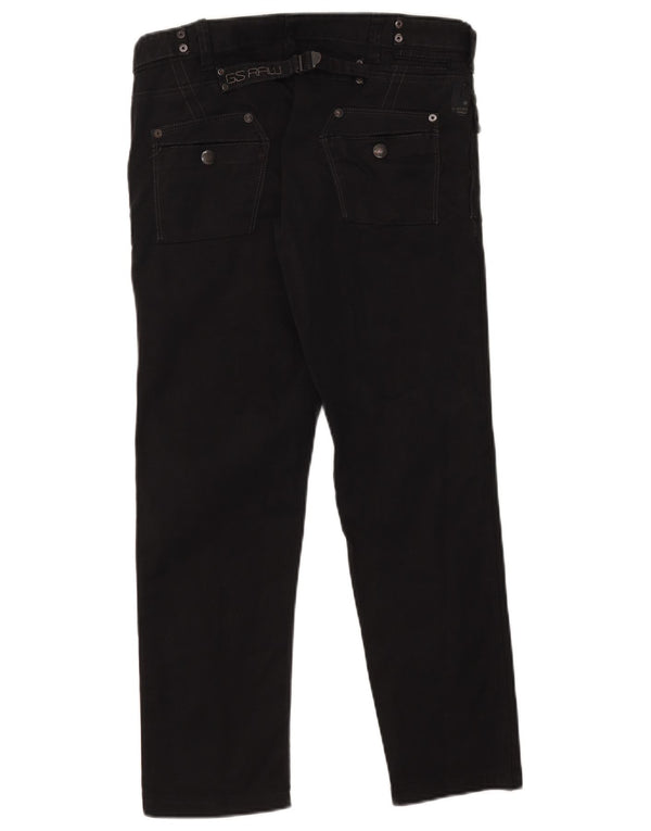 G-Star Mens Straight Jeans W29 L26 Black Cotton