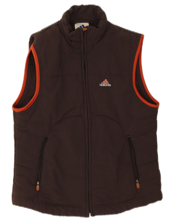 Adidas Womens Padded Gilet UK 10 Small Brown Polyamide