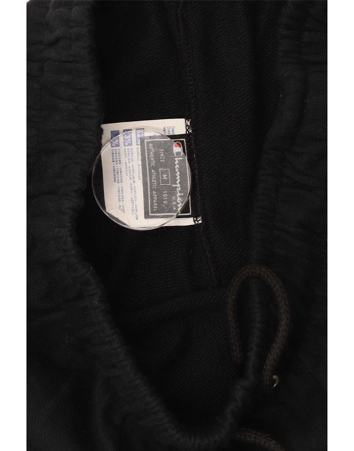 Champion Mens Tracksuit Trousers Medium Black Cotton