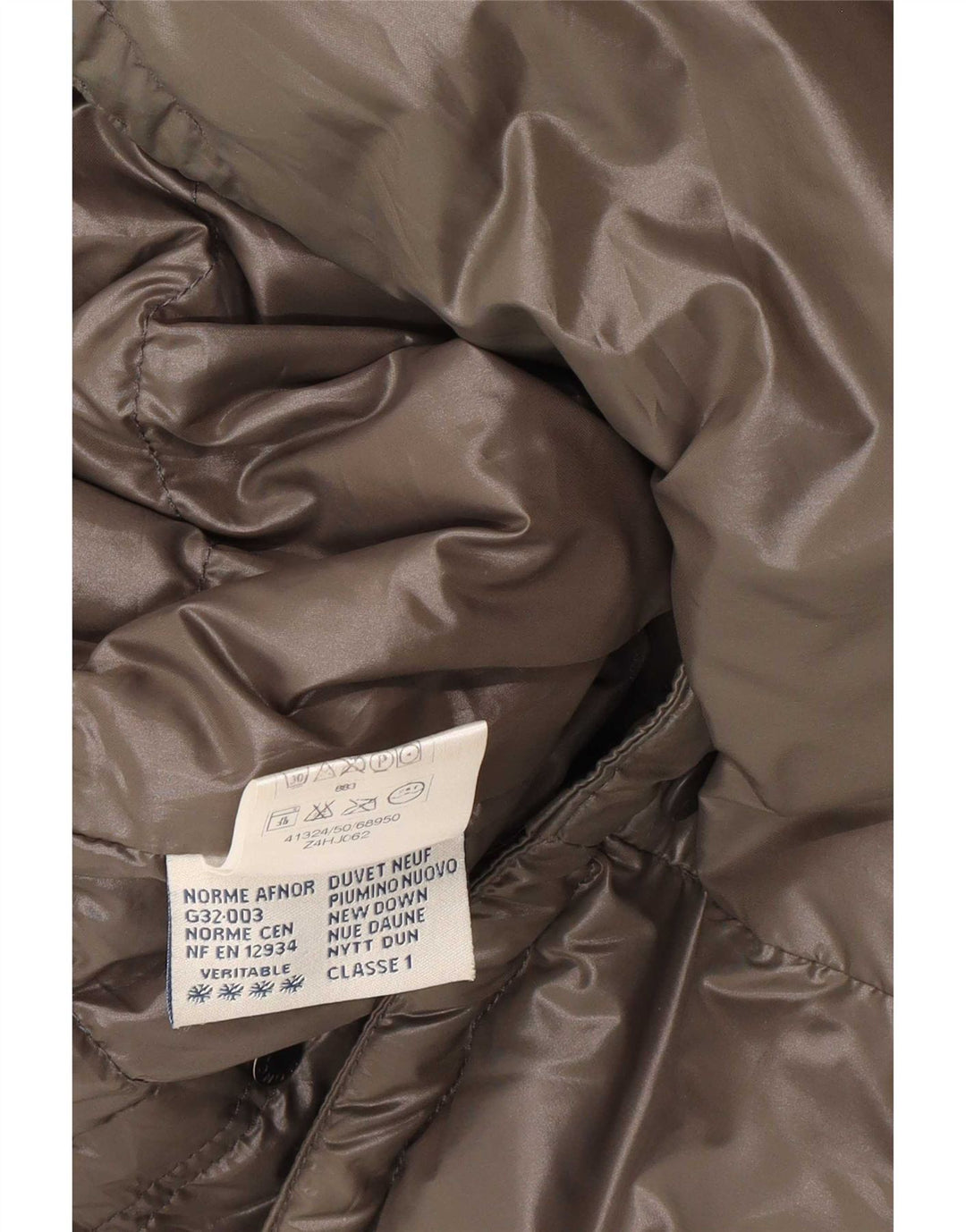 Moncler Mens Hooded Padded Jacket Size 0 XS Khaki Polyamide