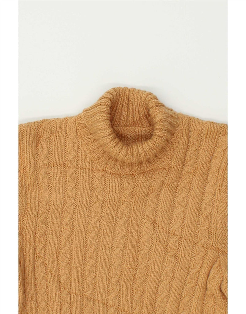 VINTAGE Womens Roll Neck Jumper Sweater UK 8 Small Brown Vintage Vintage and Second-Hand Vintage from Messina Hembry 