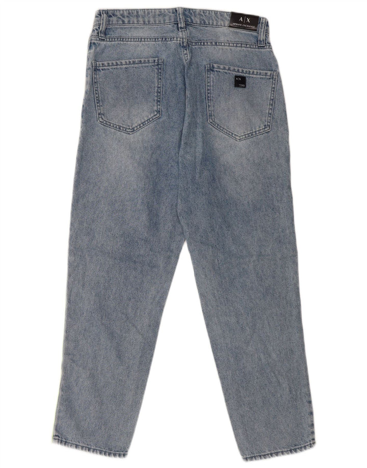 Armani Exchange Womens Boyfriend Cropped Jeans W27 L25 Blue