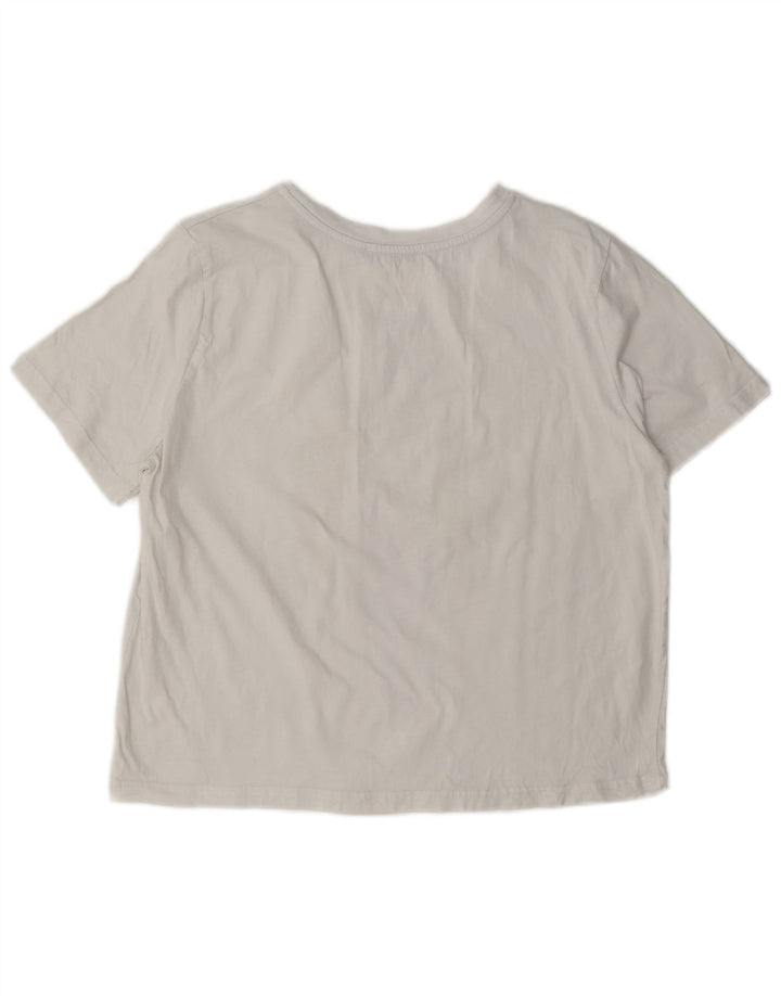 Zara Womens Oversized Graphic T-Shirt Top UK 10 Small White