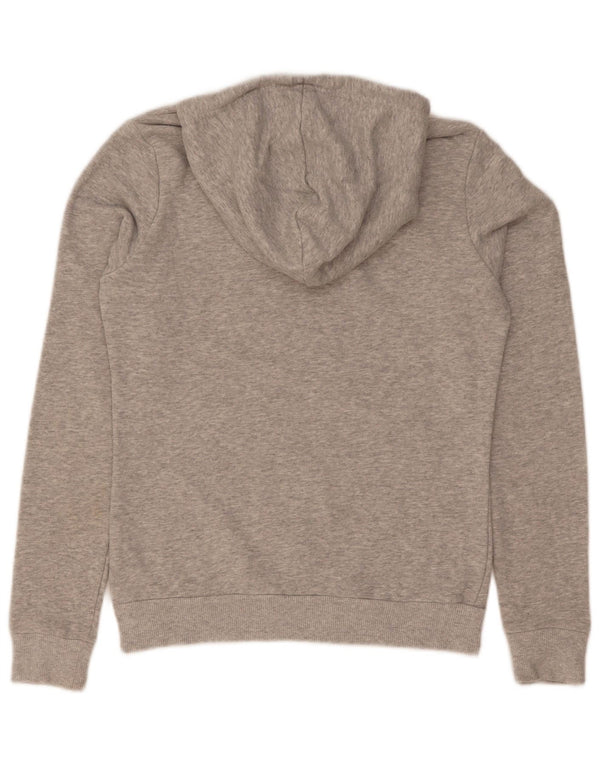 Puma Womens Graphic Hoodie Jumper UK 8 Small Grey Cotton