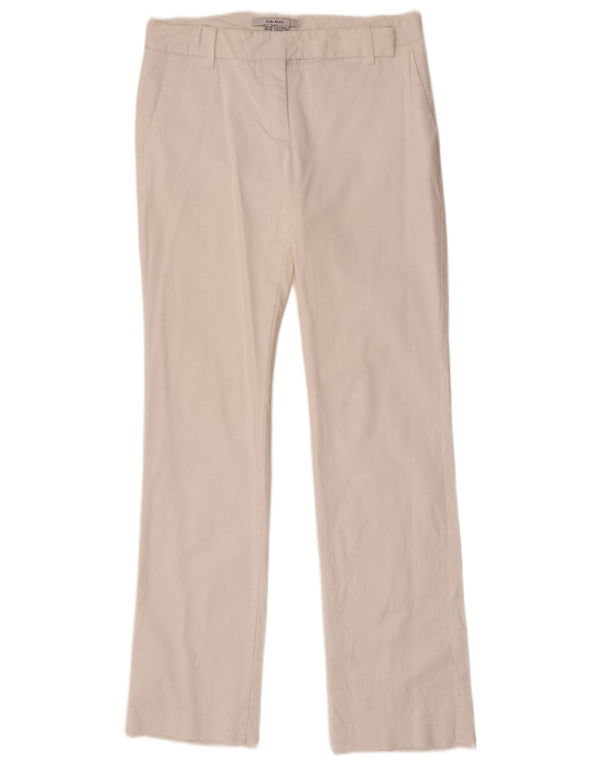 Zara Womens Straight Chino Trousers EU 38 Small W28 L31 White Cotton