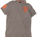 Superdry Mens Graphic Polo Shirt 2XL Grey Cotton