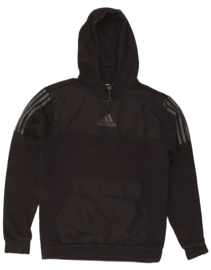 Adidas Mens Hoodie Jumper Small Black Cotton