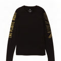 Adidas Womens Graphic Top Long Sleeve UK 8/10 Small Black Polyester