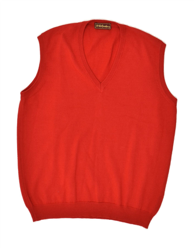 VINTAGE Mens Vest Tank Top IT 52 Large Red | Vintage Vintage | Thrift | Second-Hand Vintage | Used Clothing | Messina Hembry 