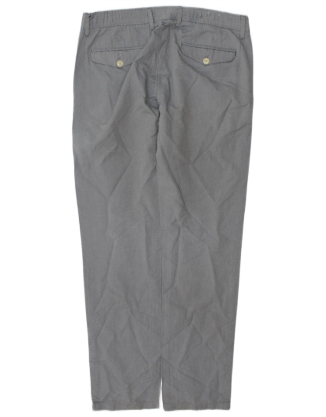 Zara Mens Slim Chino Trousers EU 42 Medium W32 L31 Grey Cotton