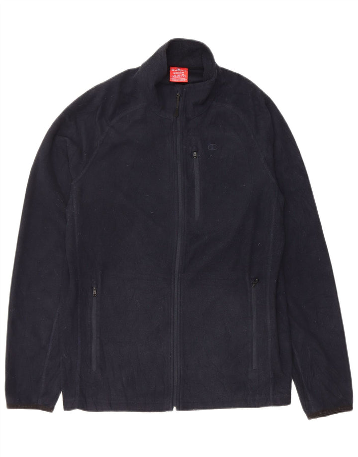 Champion Womens Fleece Jacket UK 14 Medium Navy Blue Polyester
