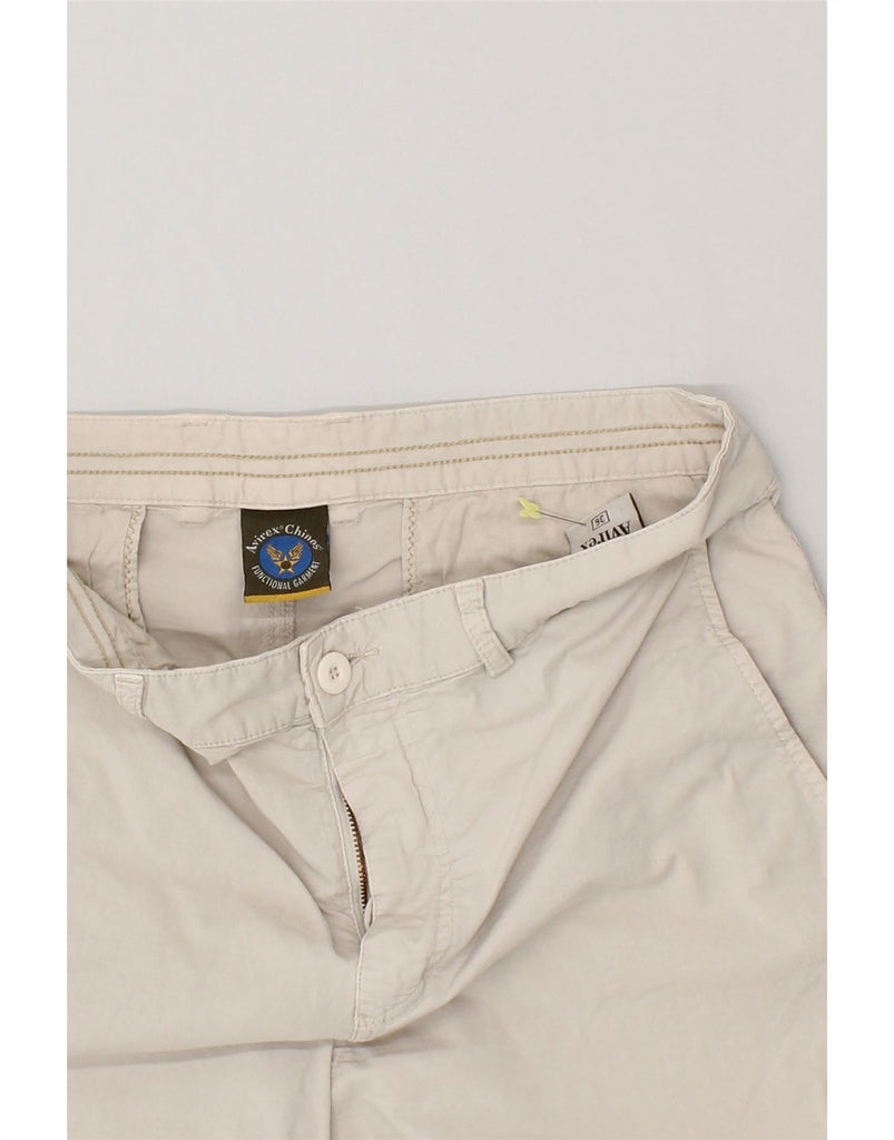 AVIREX Mens Straight Chino Trousers W36 L30 Beige Cotton | Vintage Avirex | Thrift | Second-Hand Avirex | Used Clothing | Messina Hembry 
