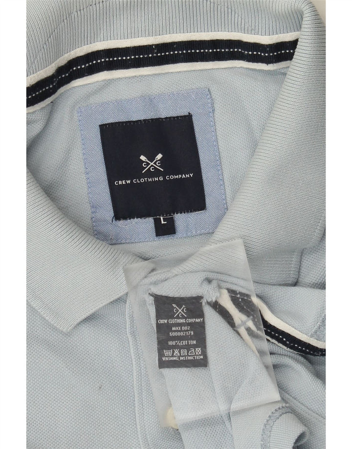 Crew Clothing Mens Polo Shirt Large Blue Cotton