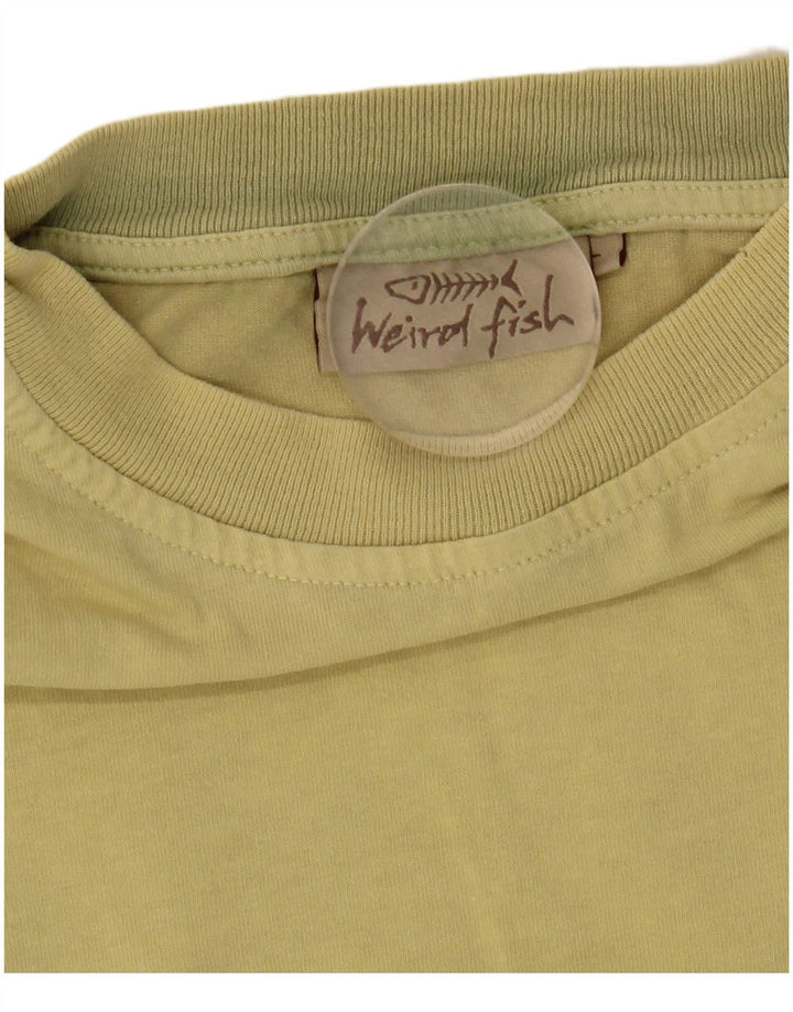 Weird Fish Mens Graphic T-Shirt Top Large Khaki Cotton
