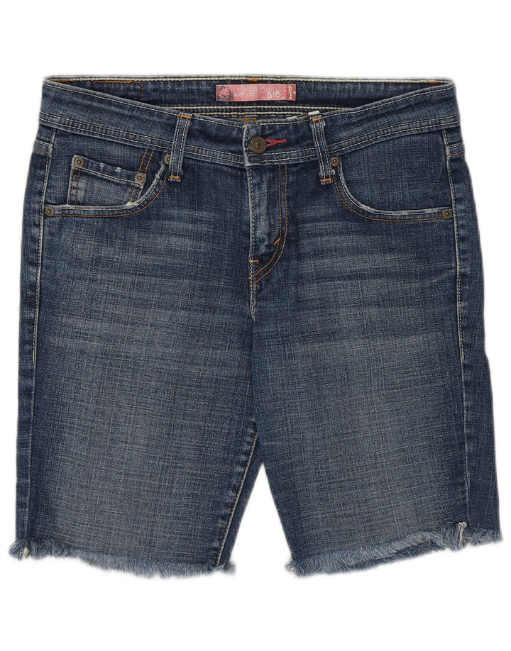 Levi's Womens 518 Low Waist Denim Shorts Size 7 Medium W30 Blue Cotton