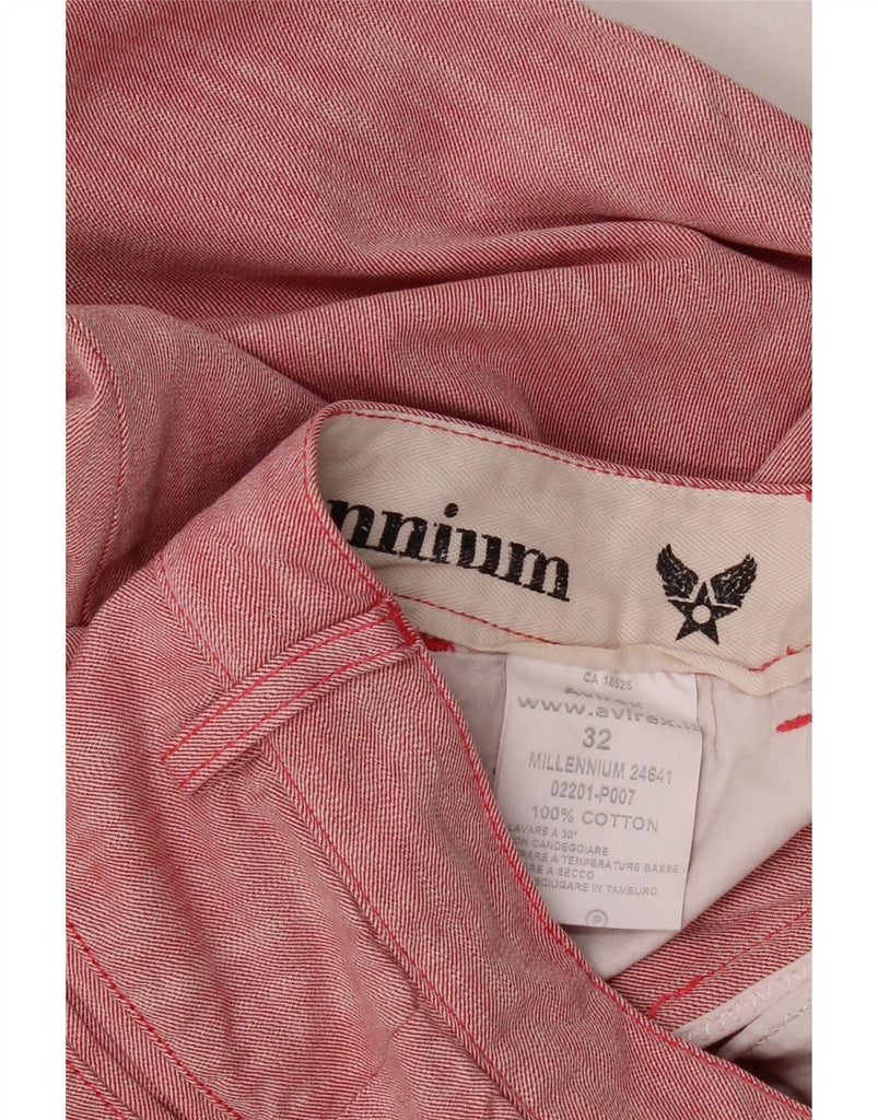AVIREX Mens Tapered Chino Trousers W32 L34 Pink Cotton Vintage Avirex and Second-Hand Avirex from Messina Hembry 