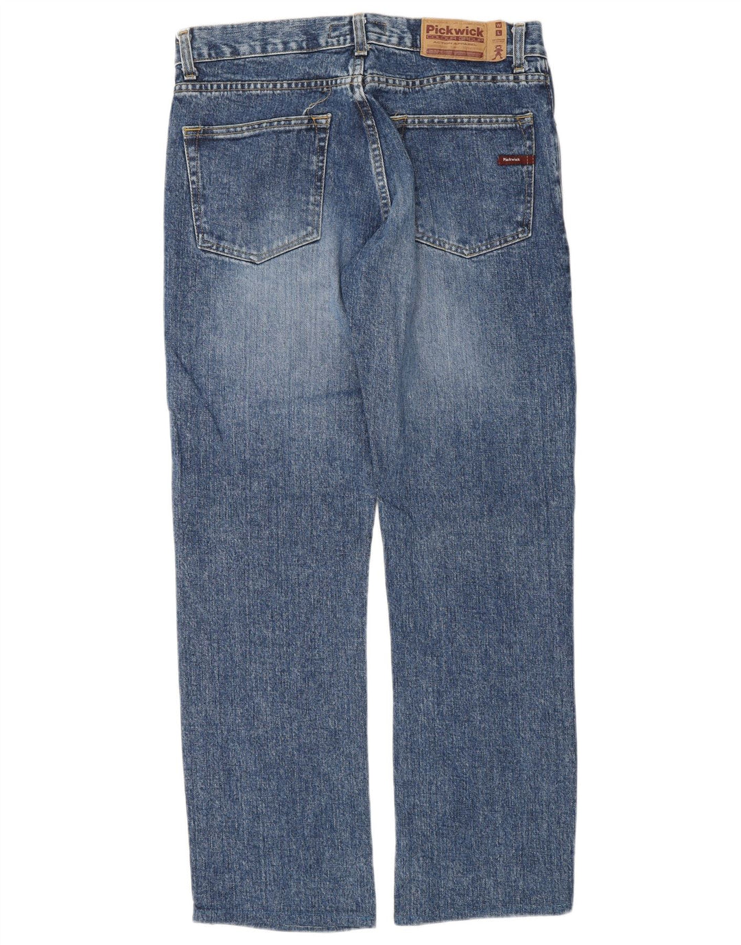 PICKWICK Mens Straight Jeans W33 L30 Blue Cotton