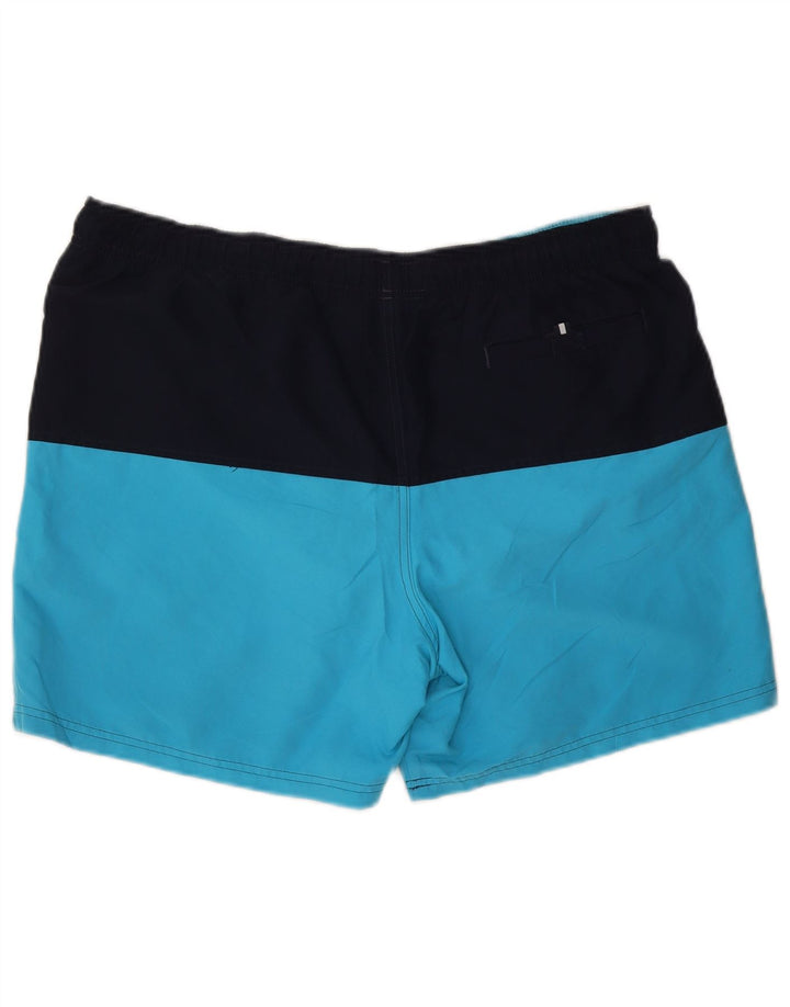 Marks & Spencer Mens Swimming Shorts XL Blue Colourblock Polyester