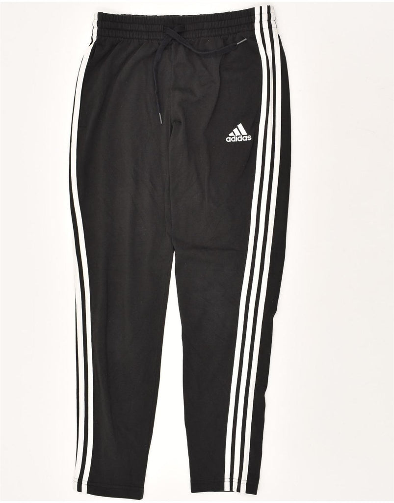 ADIDAS Mens Tracksuit Trousers Medium Black Cotton | Vintage Adidas | Thrift | Second-Hand Adidas | Used Clothing | Messina Hembry 