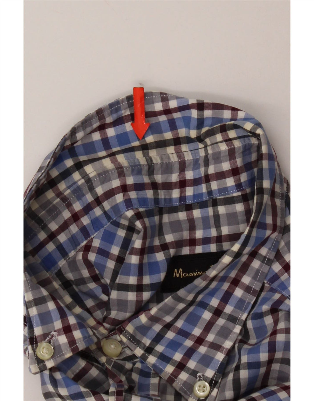 Massimo Dutti Mens Shirt Large Blue Check