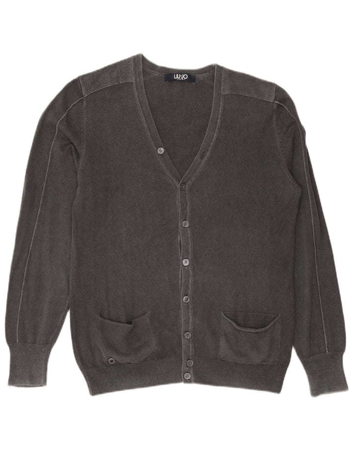 Liu Jo Mens Cardigan Sweater XL Grey Cotton