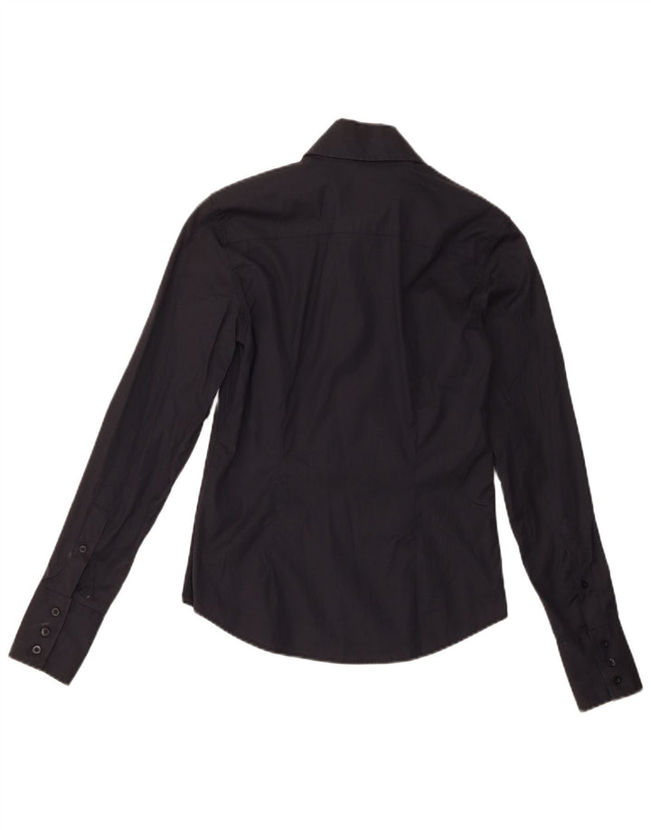 Gant Womens Shirt UK 8 Small  Navy Blue Cotton