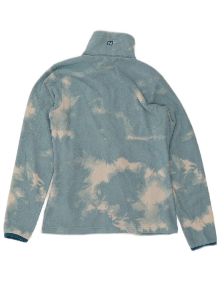 BERGHAUS Womens Fleece Jacket UK 10 Small  Blue Tie Dye Polyester
