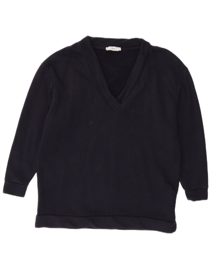 Zara Womens Oversized Sweatshirt Jumper UK 14 Medium Navy Blue