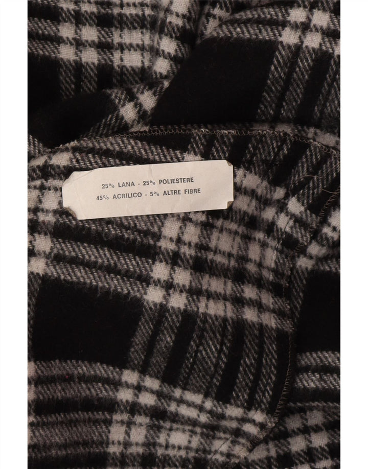 Vintage Mens Poncho Coat One Size Grey Wool