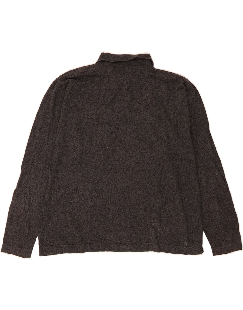 DOCKERS Mens Polo Neck Jumper Sweater Large Grey Cotton Vintage Dockers and Second-Hand Dockers from Messina Hembry 