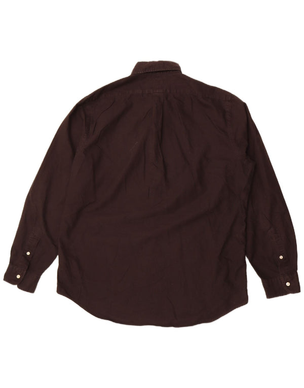 Polo Ralph Lauren Mens Classic Fit Shirt Large Brown Cotton