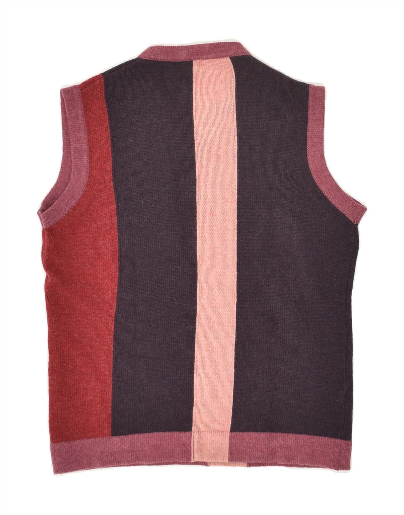 STEFANEL Womens Vest Tank Top UK 12 Medium Black Colourblock Wool | Vintage Stefanel | Thrift | Second-Hand Stefanel | Used Clothing | Messina Hembry 
