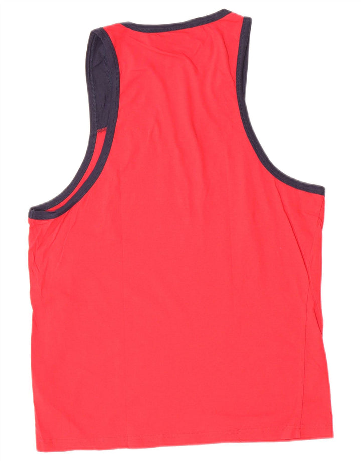 Fila Mens Graphic Vest Top Medium Red Colourblock Cotton