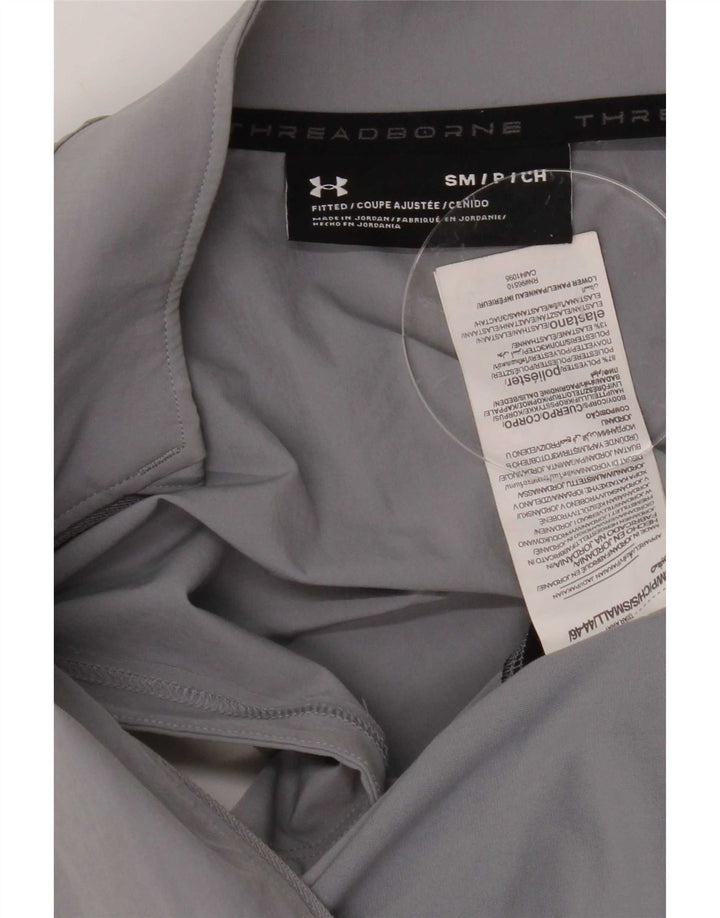 Under Armour Mens Sleeveless Tracksuit Top Jacket Small Grey Colourblock