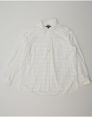 TOMMY HILFIGER Womens Boyfriend Fit Pullover Shirt UK 18 XL White Striped