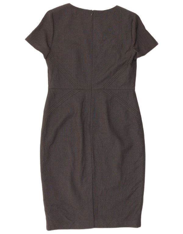 Marks & Spencer Womens Sheath Dress UK 12 Medium Grey Polyester