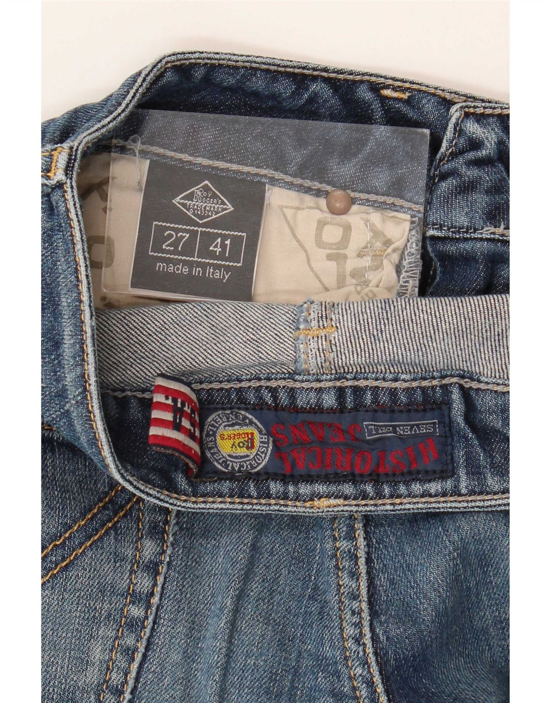 Roy Rogers Womens Straight Jeans W27 L29 Blue Cotton