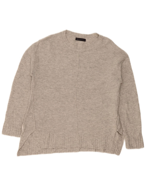 Marks & Spencer Womens Boat Neck Jumper Sweater UK 14 Medium Grey Flecked