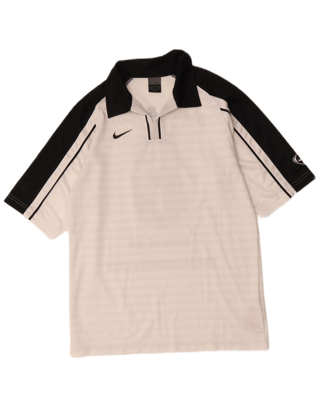 Nike Mens Graphic Polo Shirt UK 36/38 Small White Colourblock Polyester